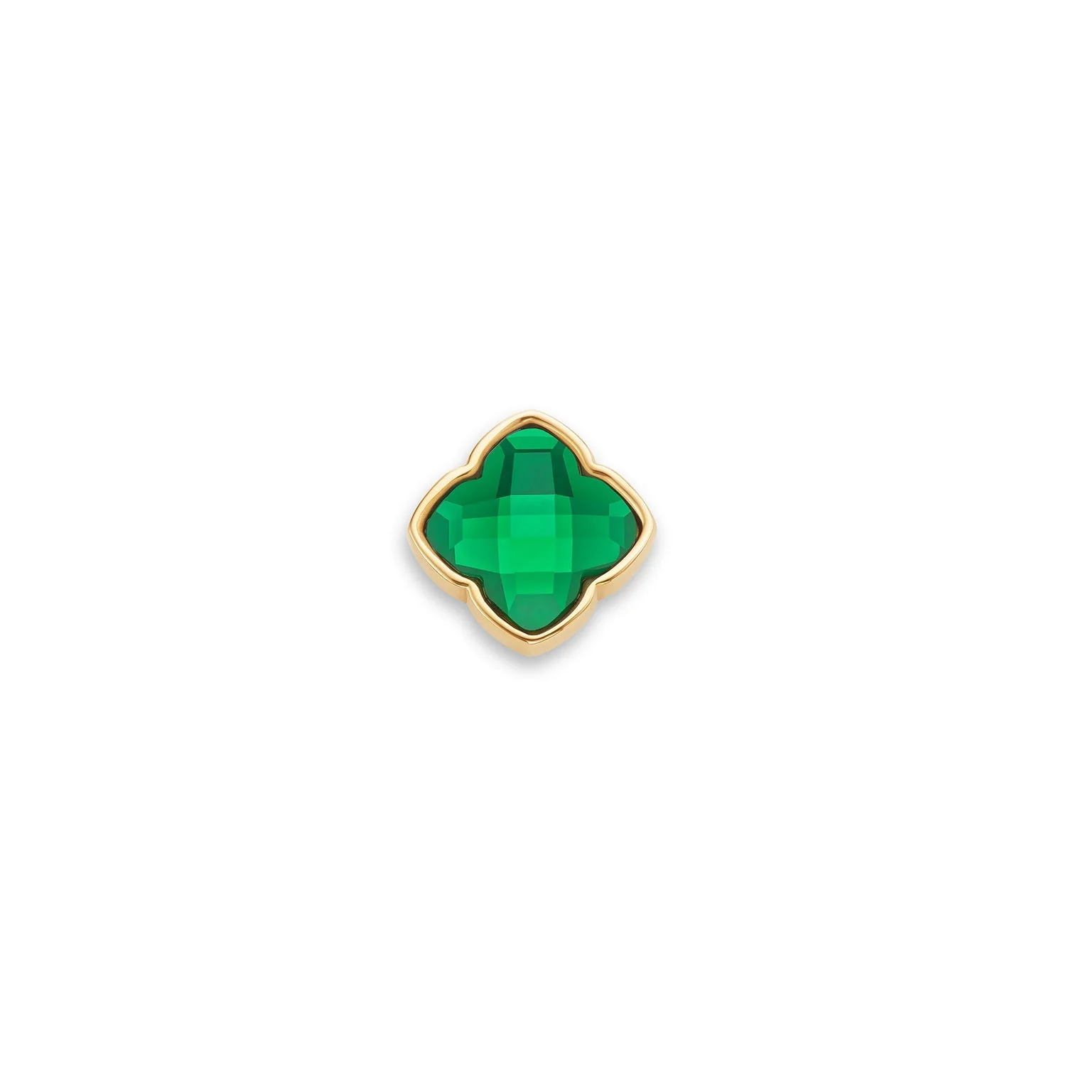Faceted Birthstone Clover Pendant (Gold) - Image 10