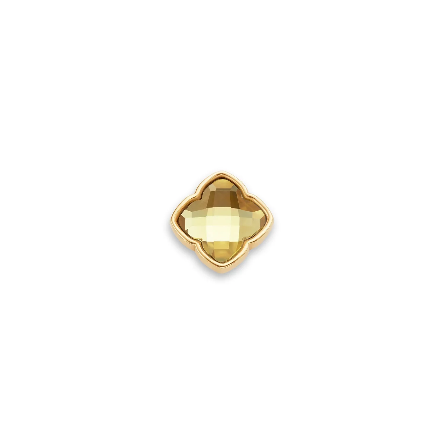 Faceted Birthstone Clover Pendant (Gold) - Image 11