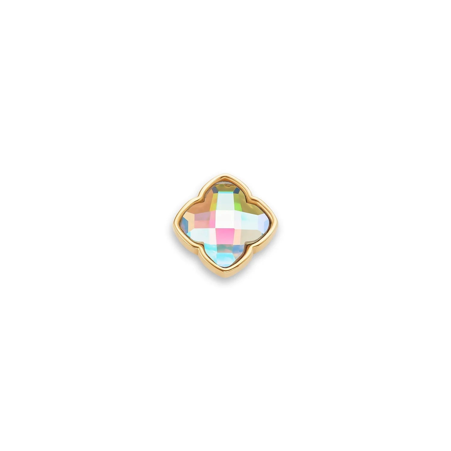 Faceted Birthstone Clover Pendant (Gold) - Image 12