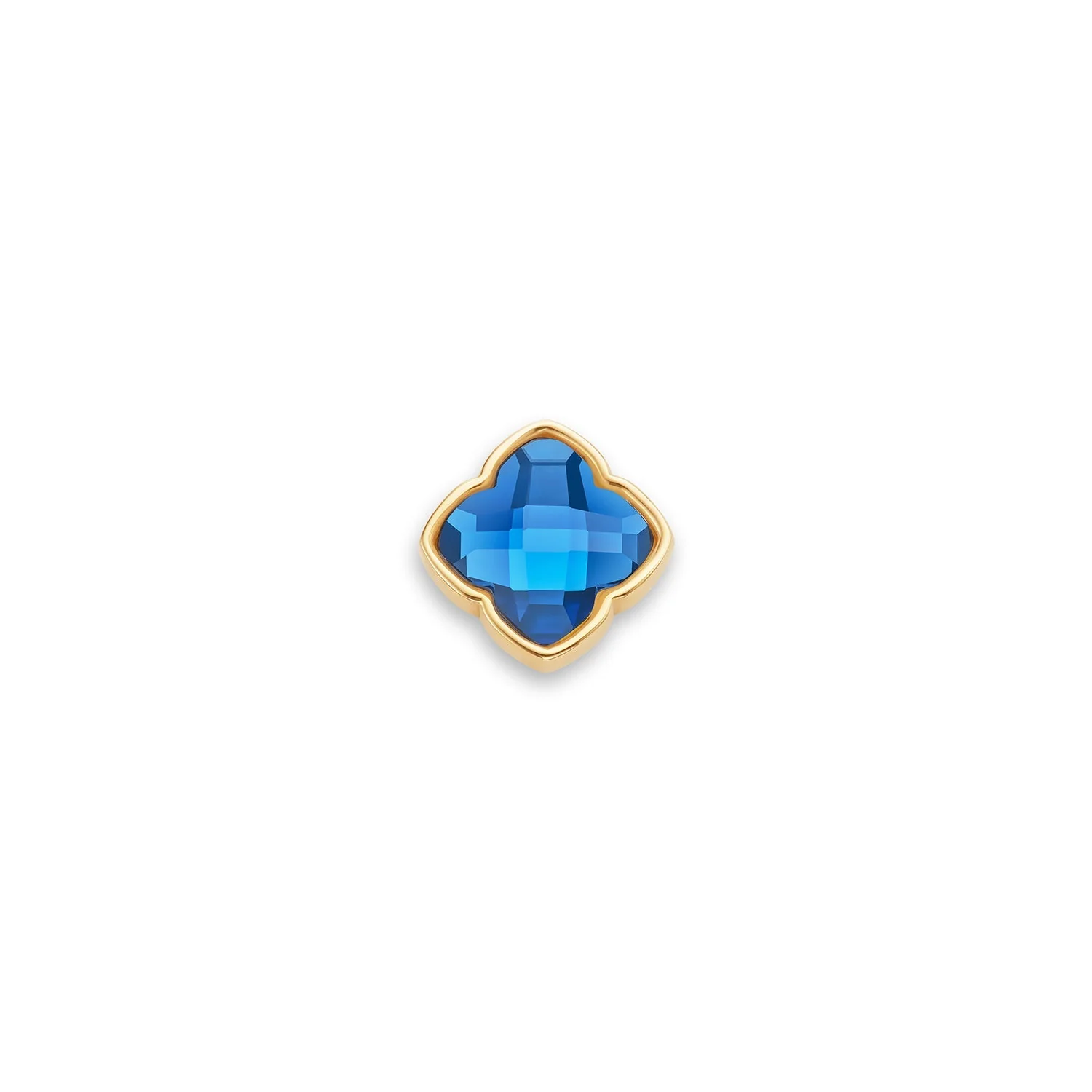 Faceted Birthstone Clover Pendant (Gold) - Image 13