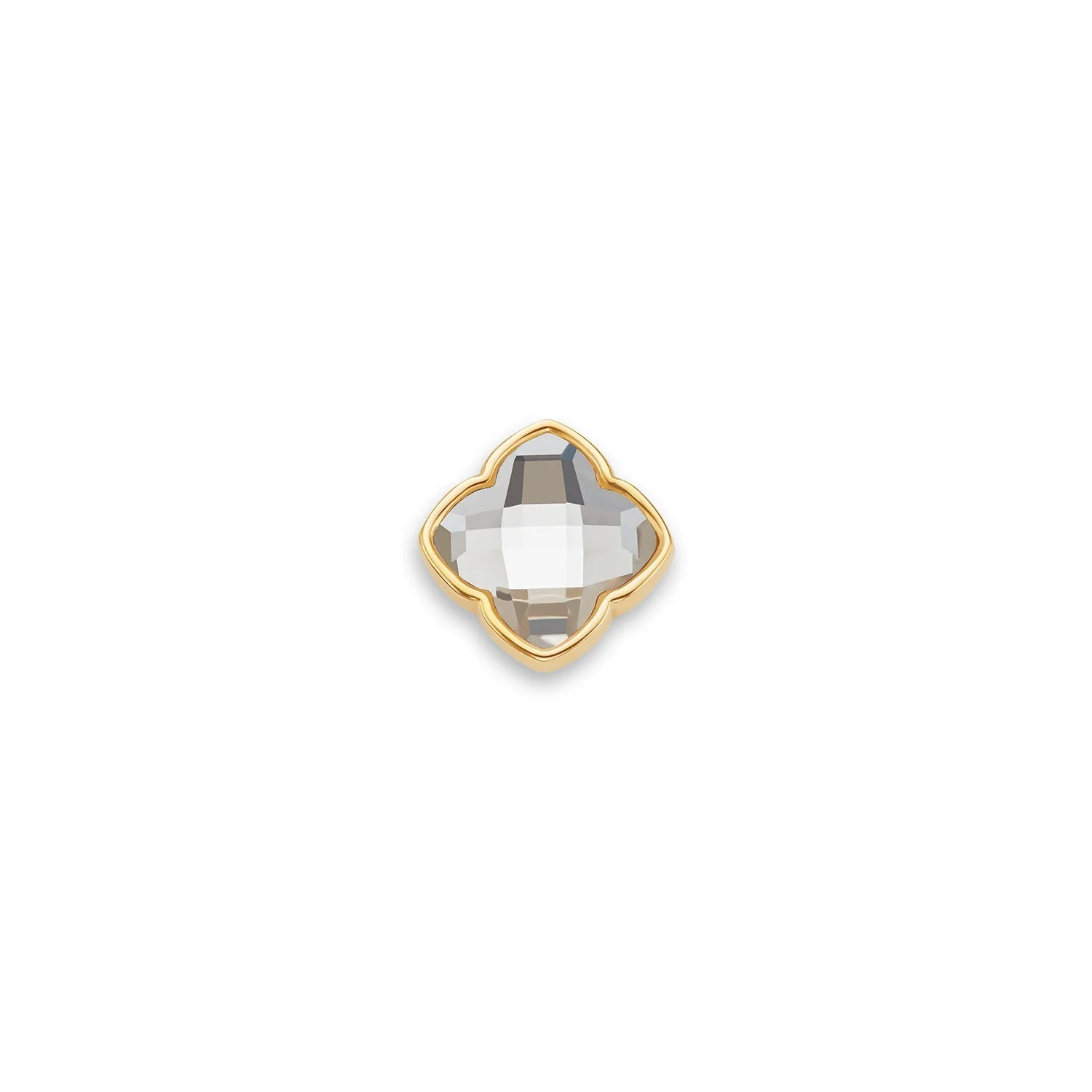 Faceted Birthstone Clover Pendant (Gold) - Image 2