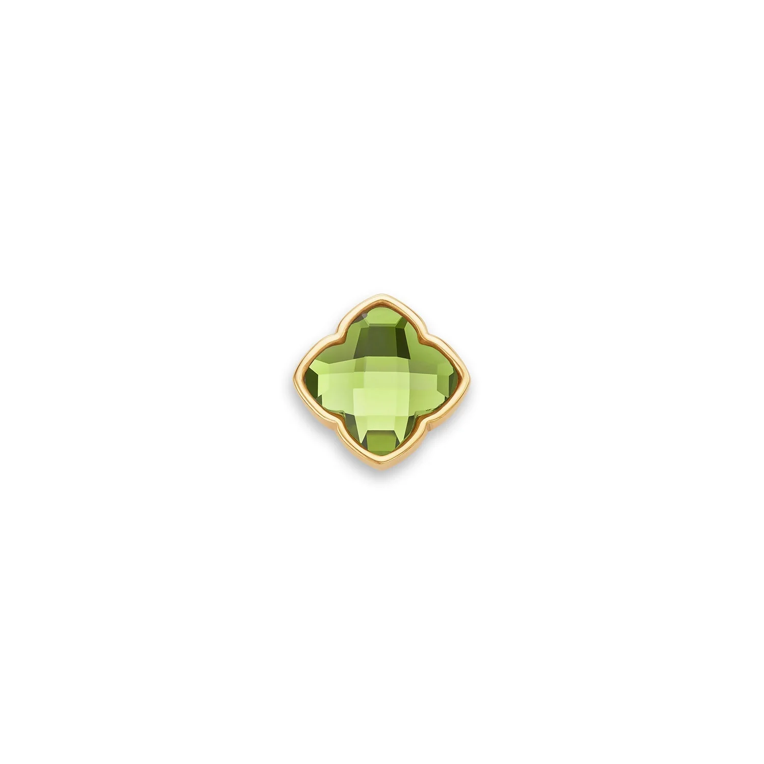 Faceted Birthstone Clover Pendant (Gold) - Image 3