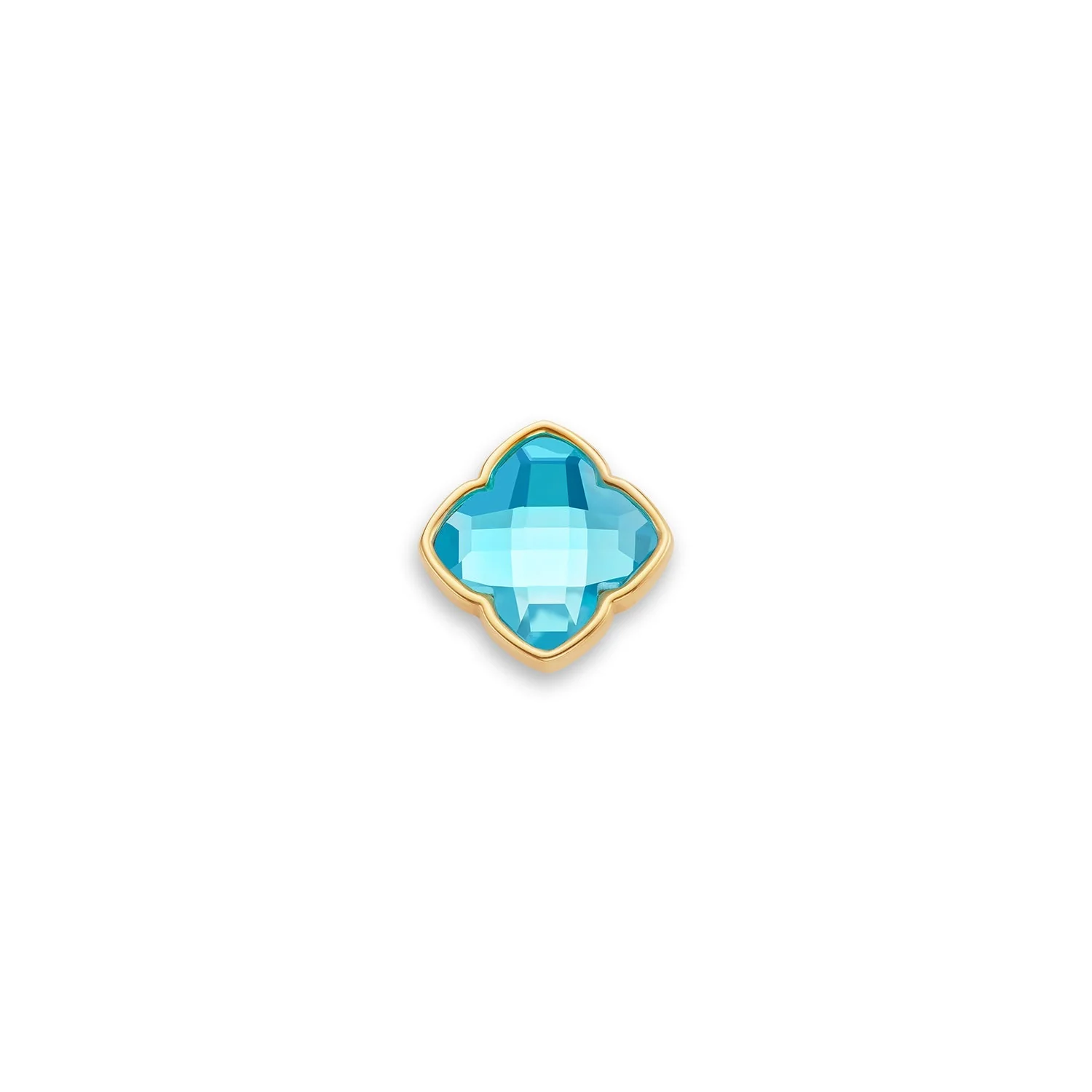 Faceted Birthstone Clover Pendant (Gold) - Image 4