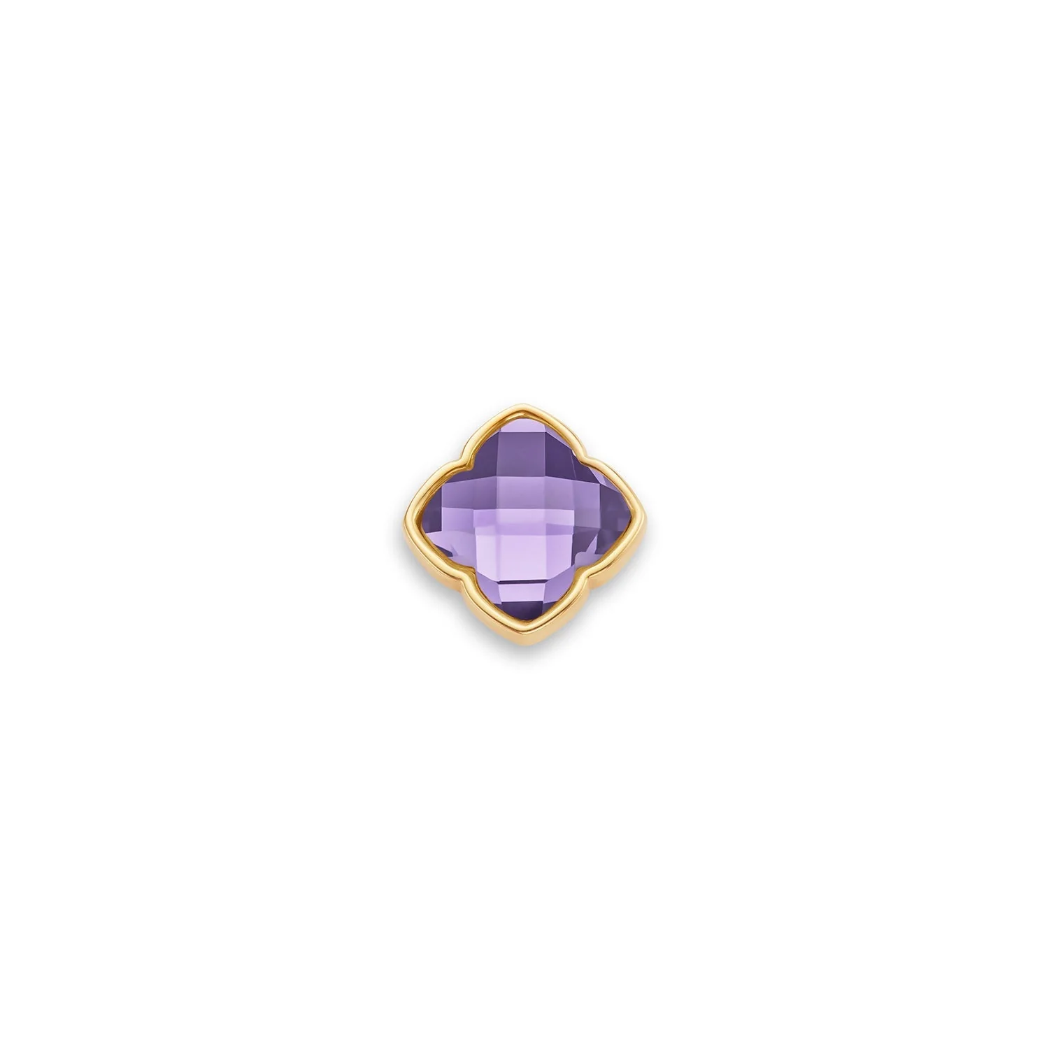 Faceted Birthstone Clover Pendant (Gold) - Image 5