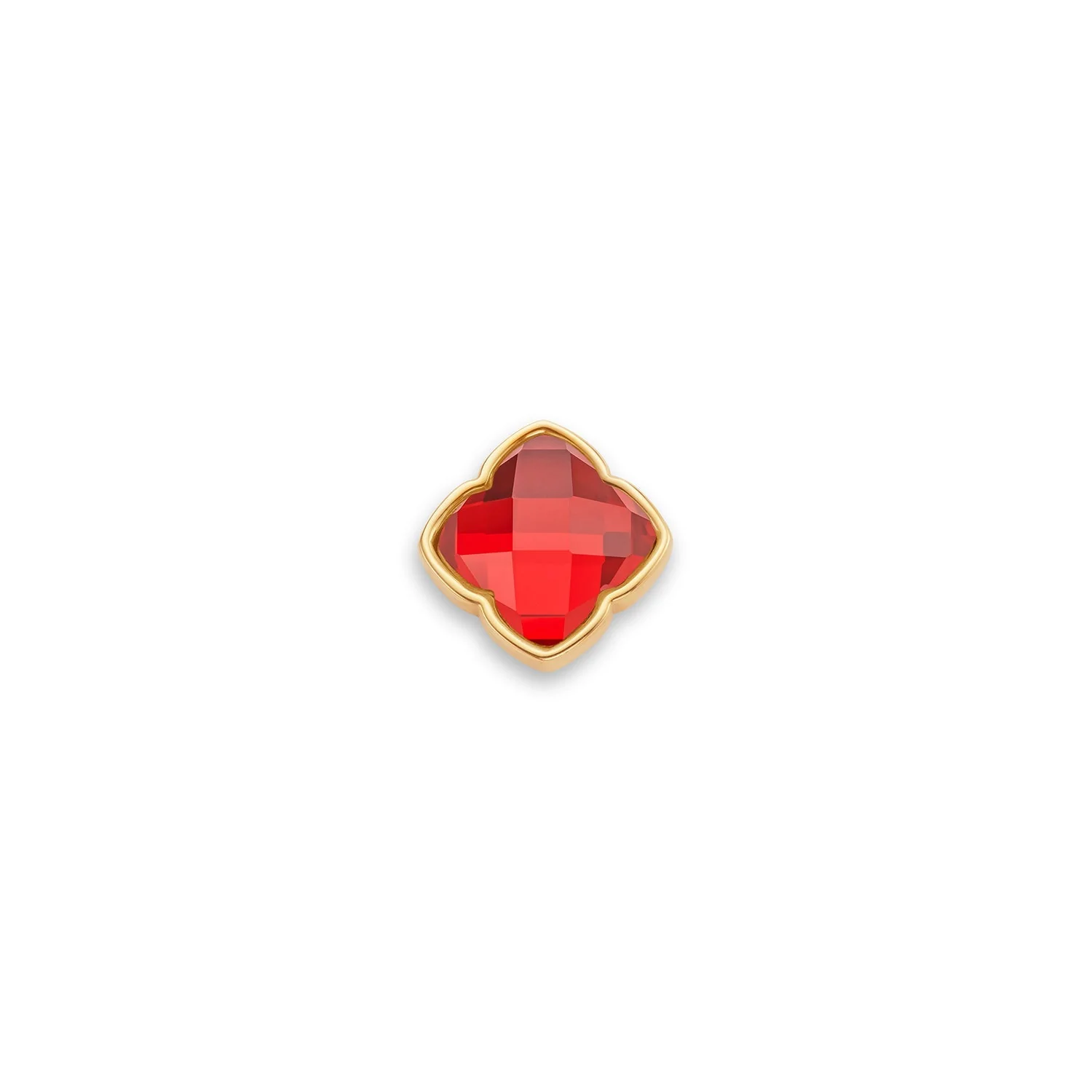 Faceted Birthstone Clover Pendant (Gold) - Image 6