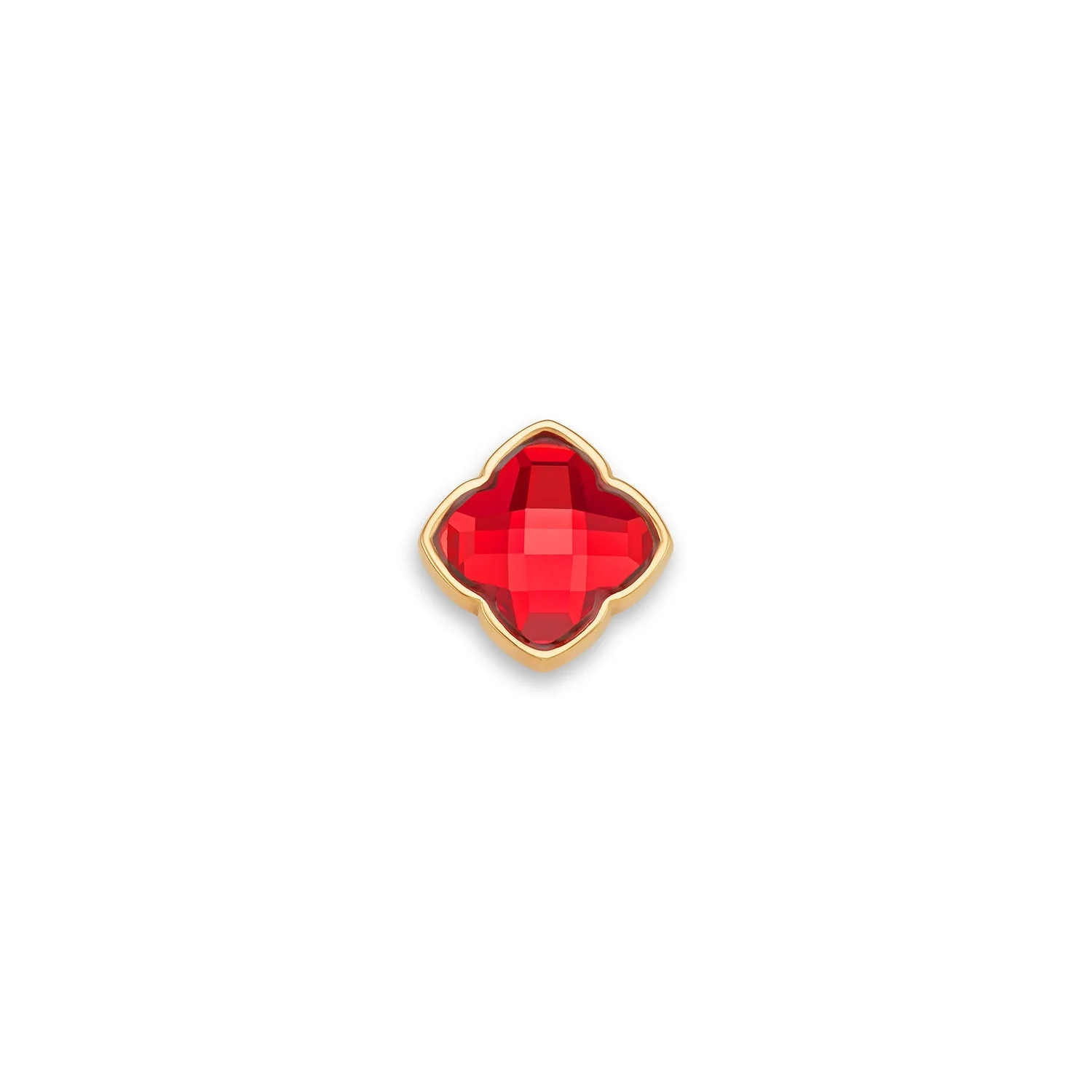 Faceted Birthstone Clover Pendant (Gold) - Image 7