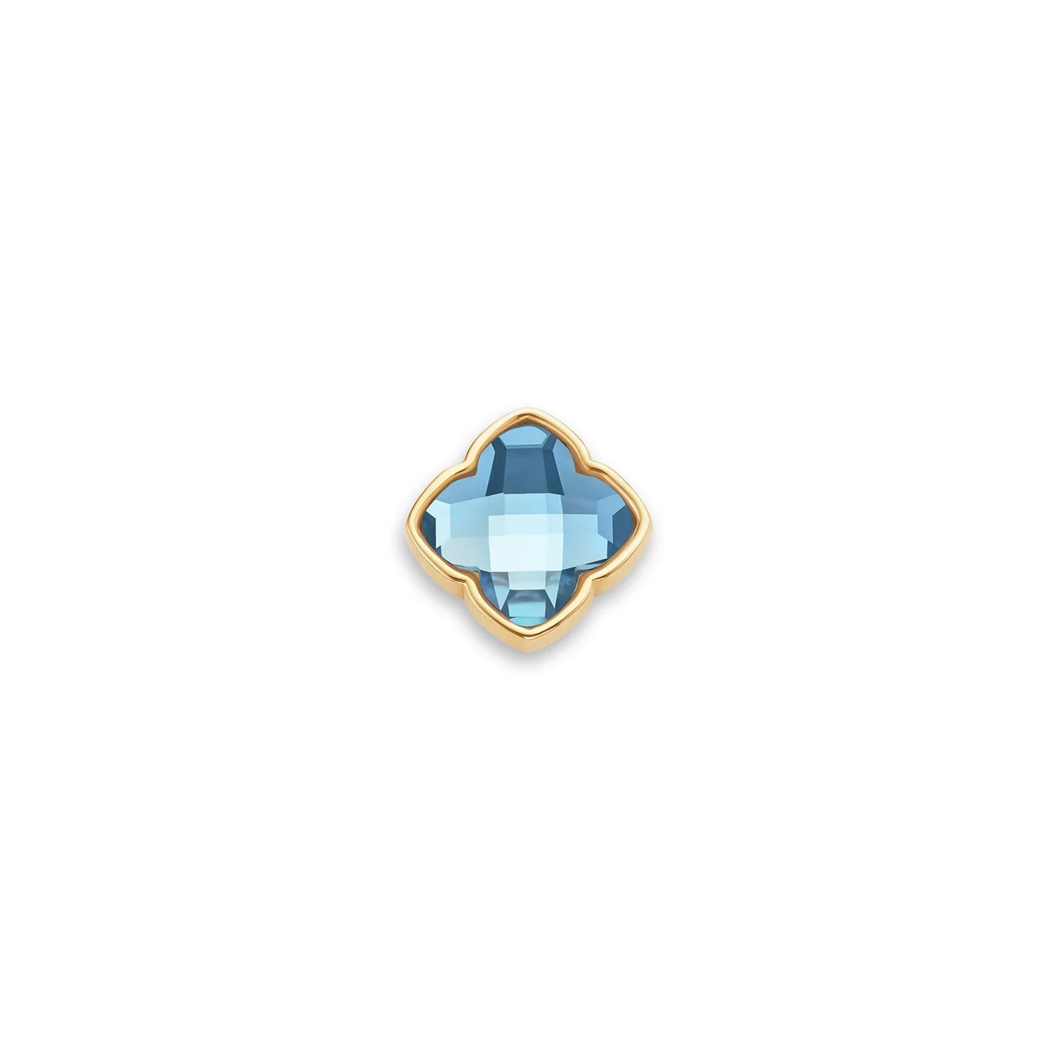 Faceted Birthstone Clover Pendant (Gold) - Image 9