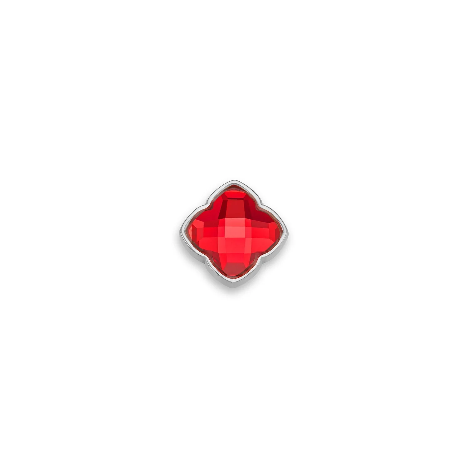 Faceted Birthstone Clover Pendant (Silver) - Image 13