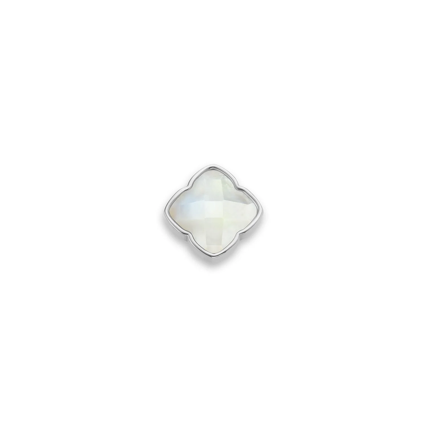 Faceted Birthstone Clover Pendant (Silver) - Image 14