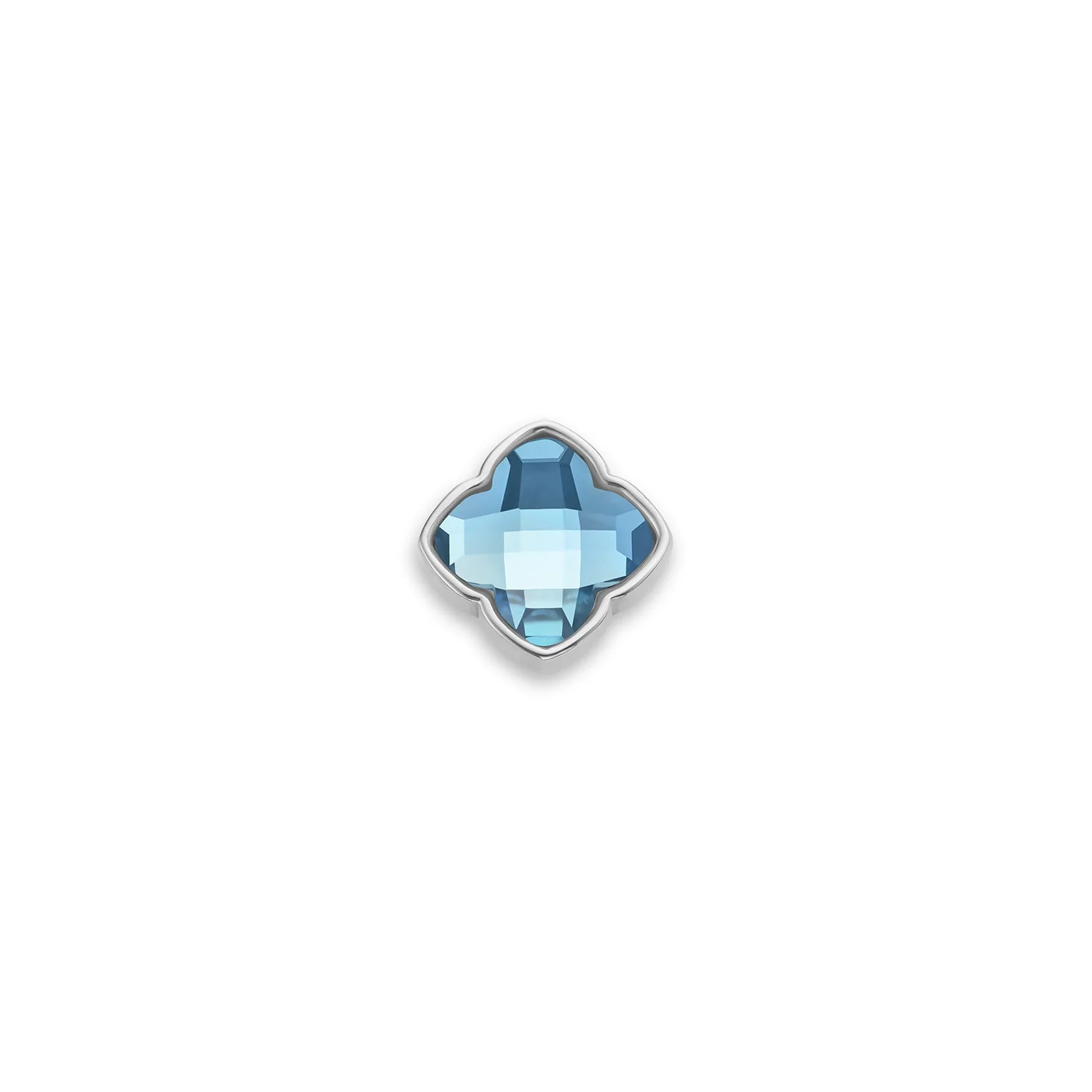 Faceted Birthstone Clover Pendant (Silver) - Image 15