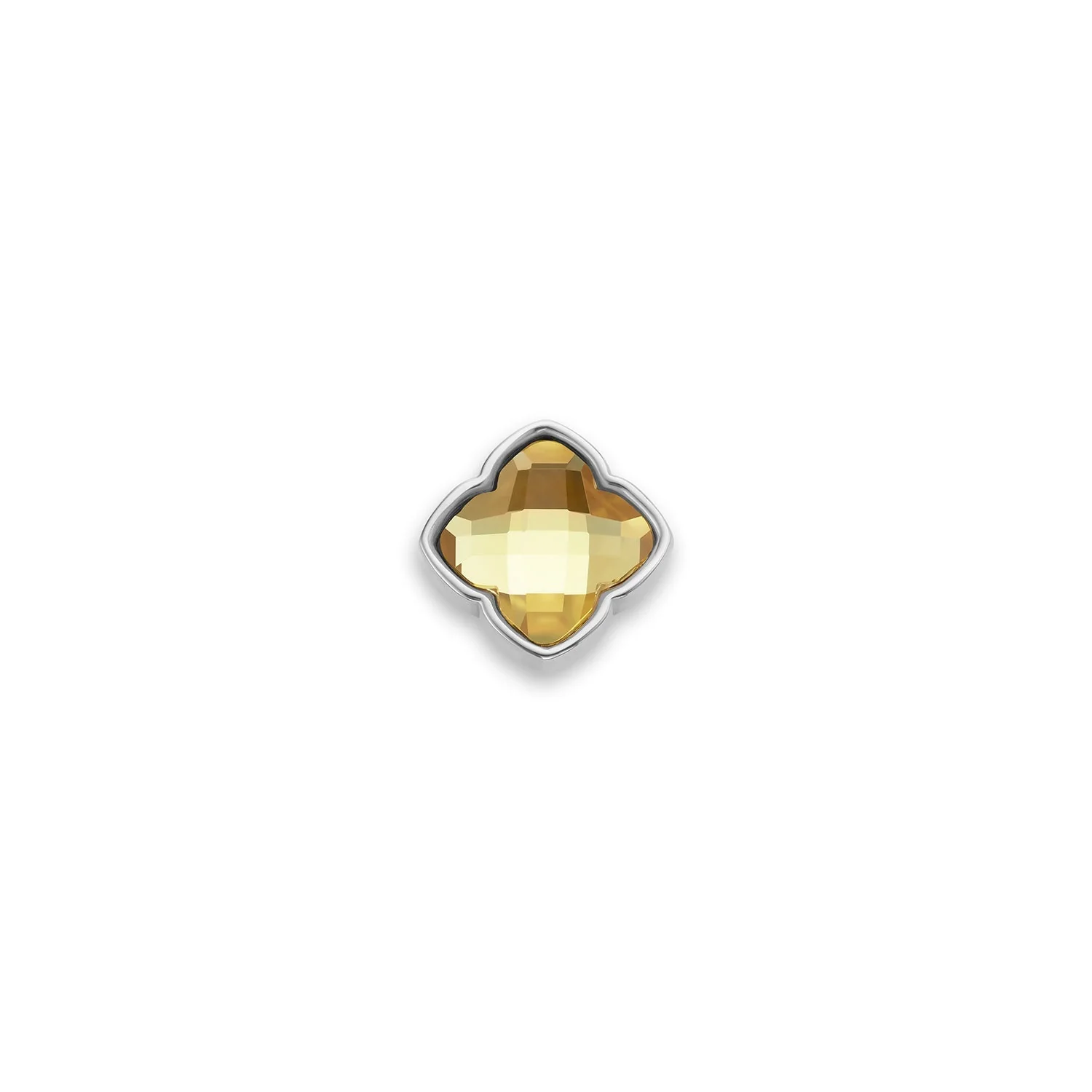 Faceted Birthstone Clover Pendant (Silver) - Image 17