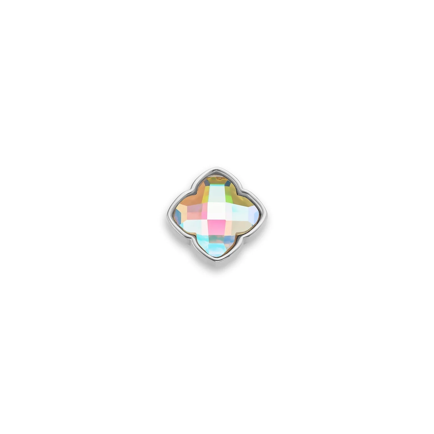 Faceted Birthstone Clover Pendant (Silver) - Image 18