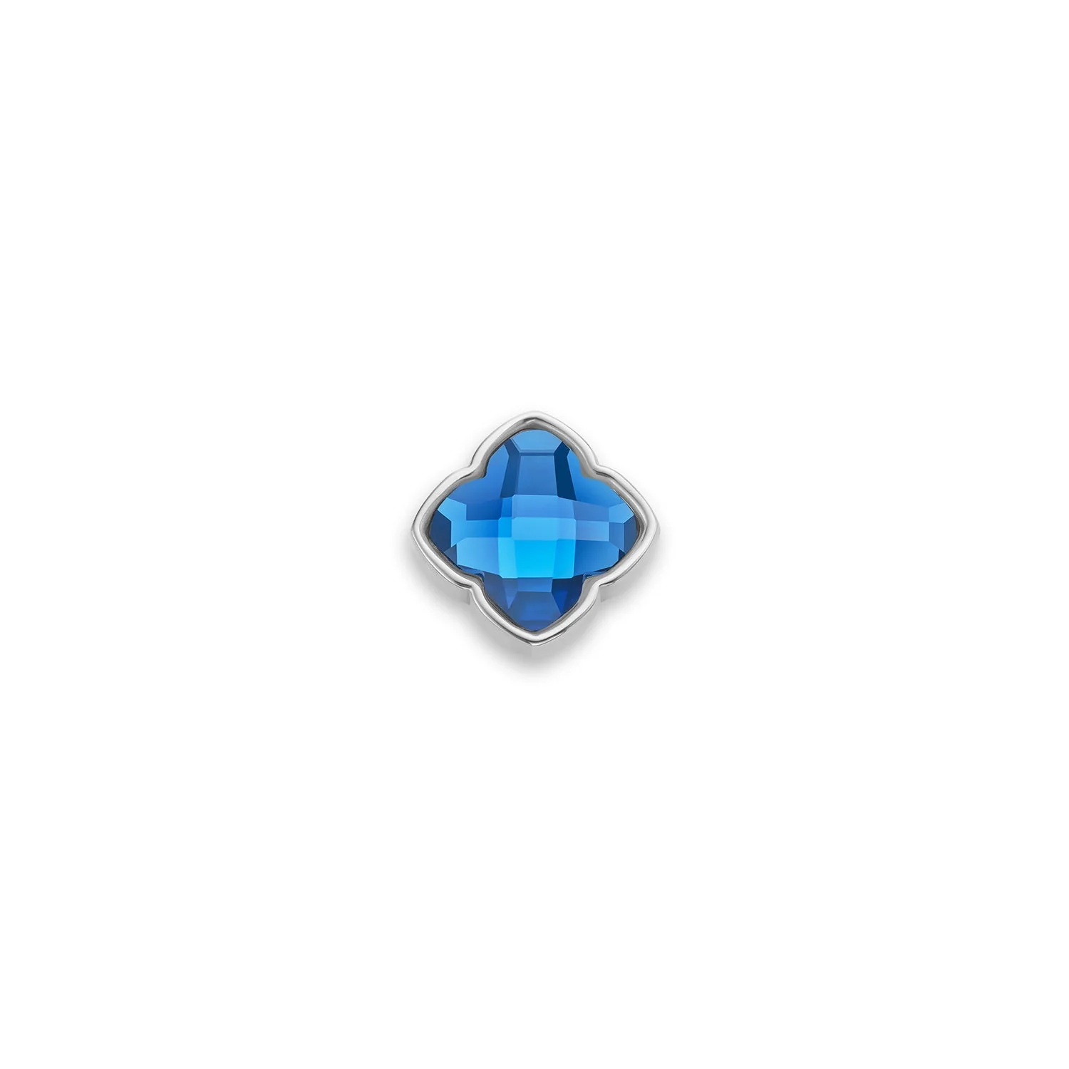 Faceted Birthstone Clover Pendant (Silver) - Image 19