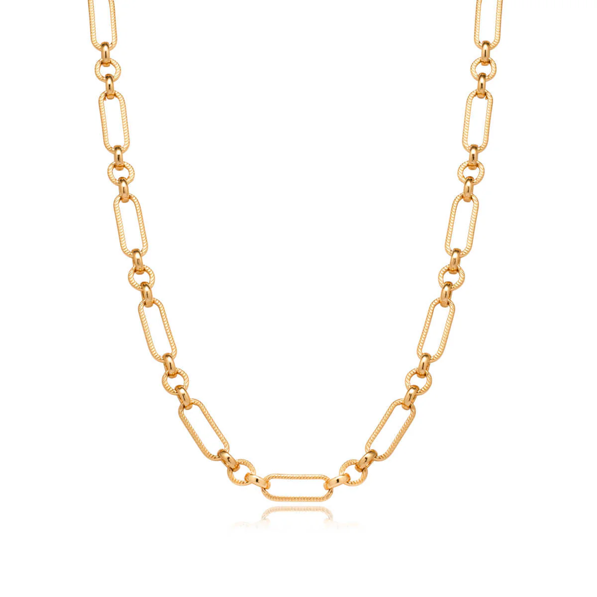 Figaro Chain Necklace (Gold)