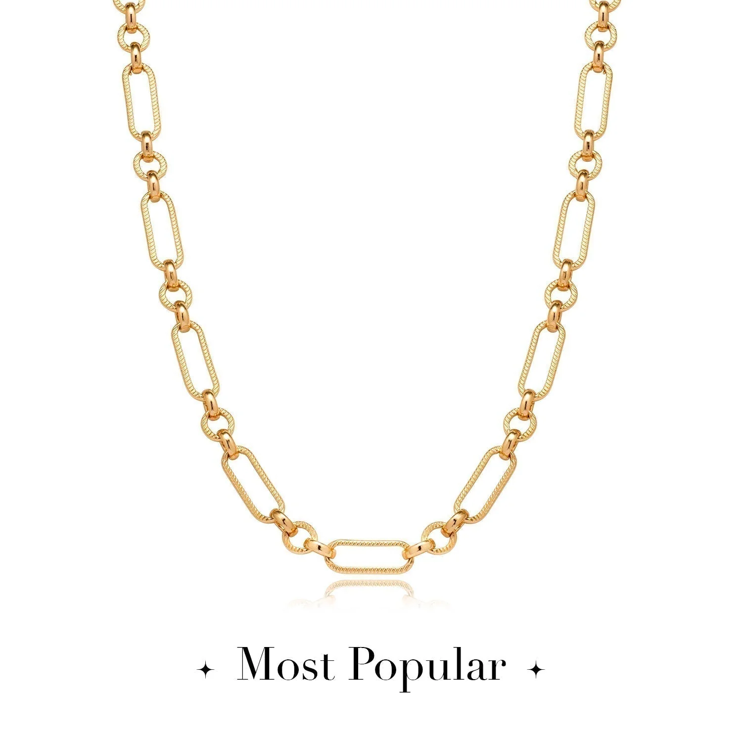 Figaro Chain Necklace (Gold) - Image 3