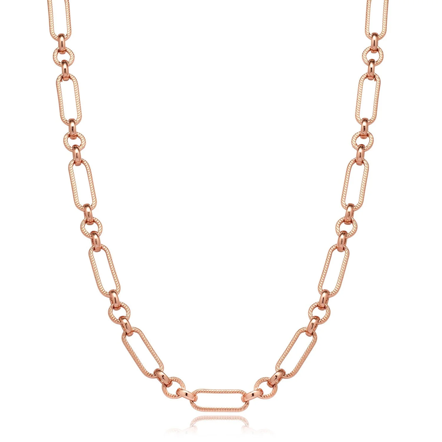Figaro Chain Necklace (Rose Gold) - Image 4