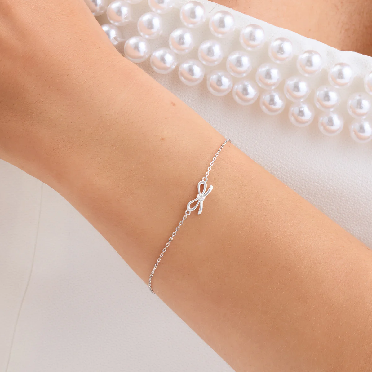 Fine Bow Bracelet (Silver) - Image 2