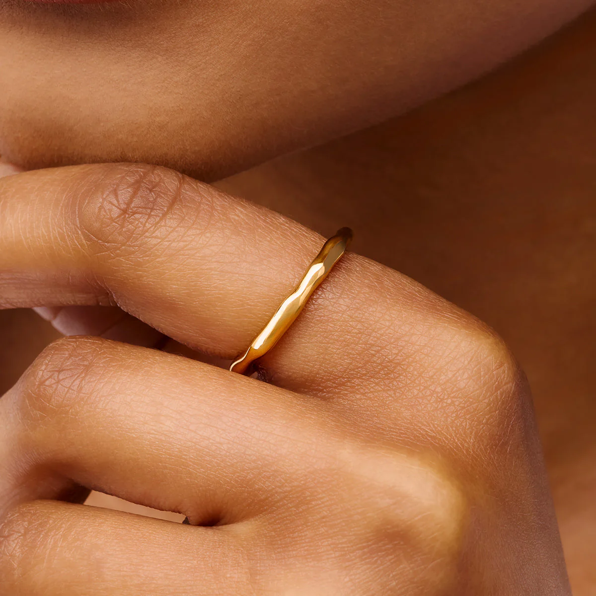 Fine Molten Ring (Gold) - Image 2