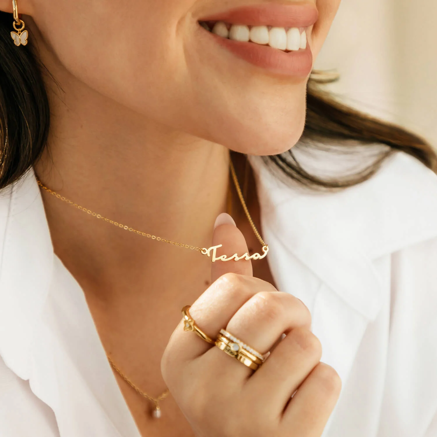 Fine Signature Name Necklace (Gold) - Image 3