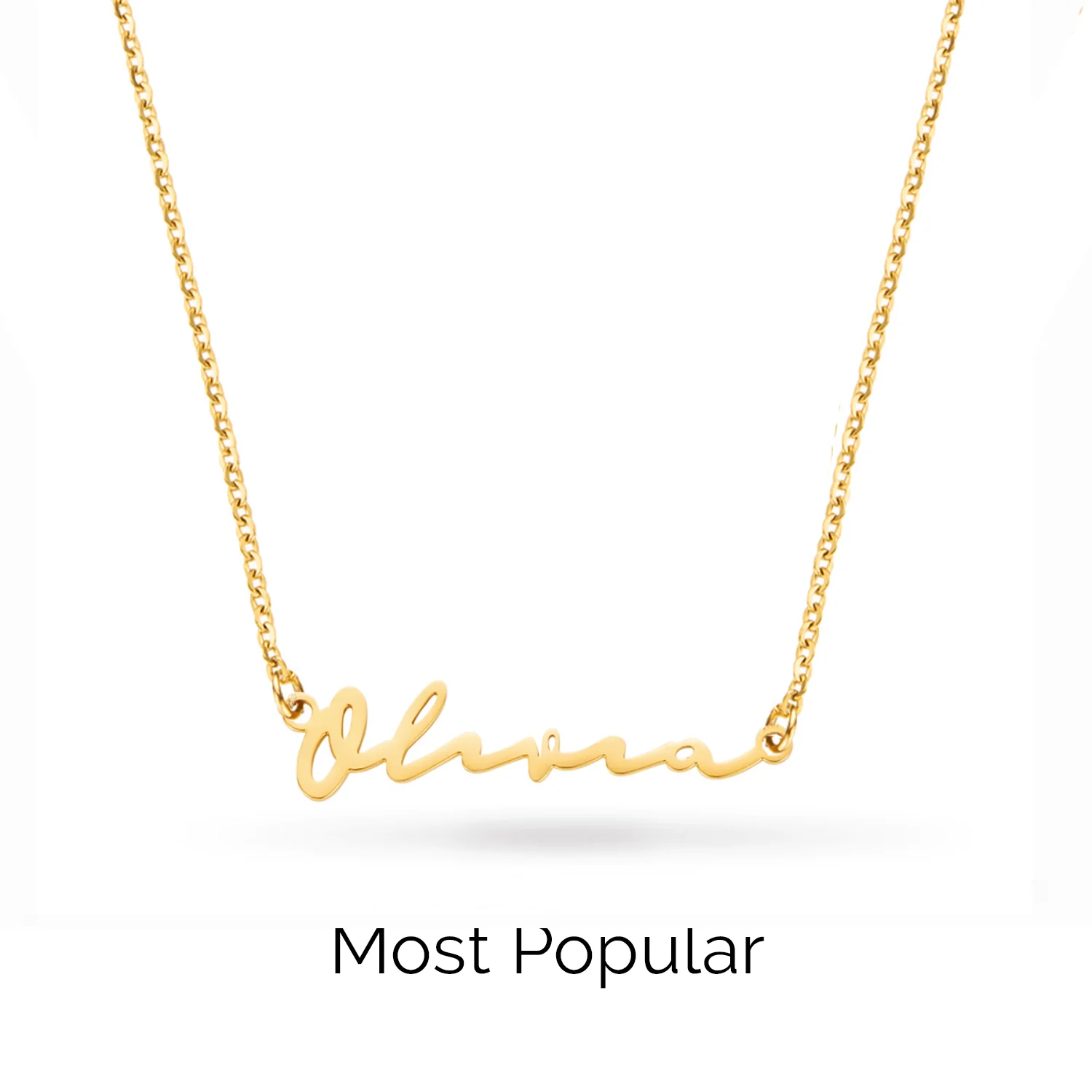 Fine Signature Name Necklace (Gold) - Image 5