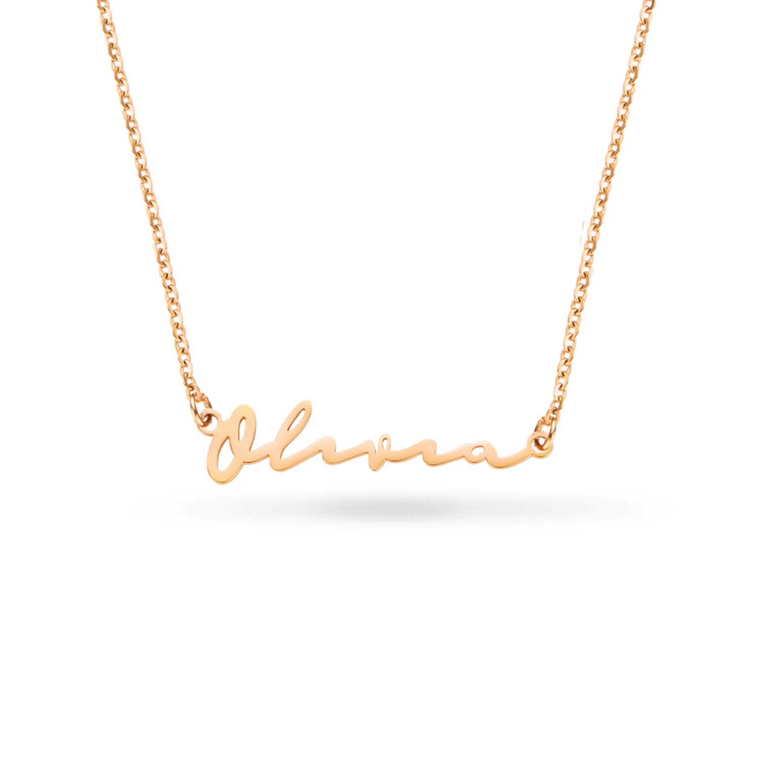 Fine Signature Name Necklace (Rose Gold) - Image 2