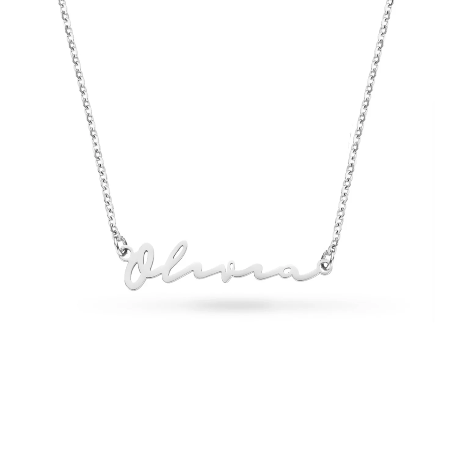 Fine Signature Name Necklace (Silver) - Image 2