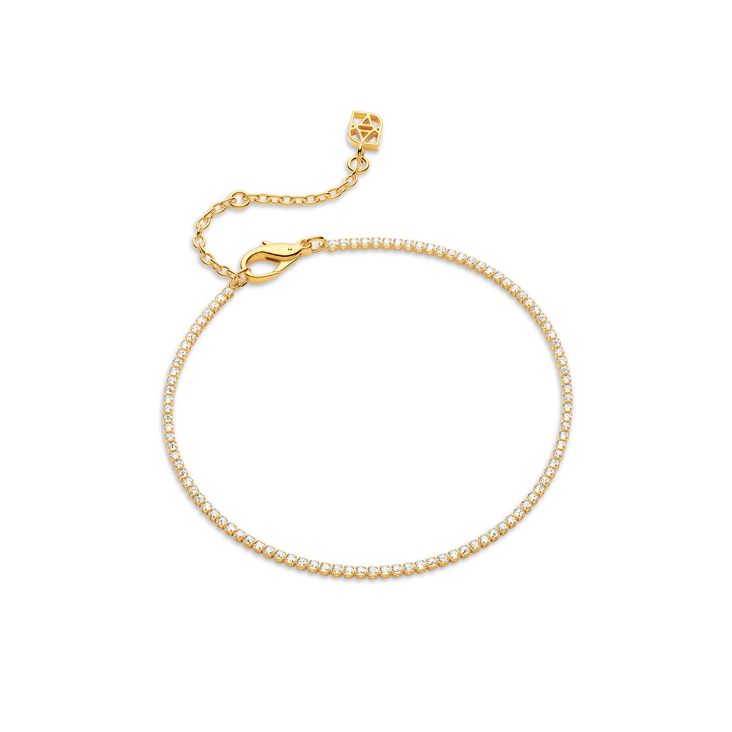 Mini Tennis Chain Bracelet (Gold) - Image 3