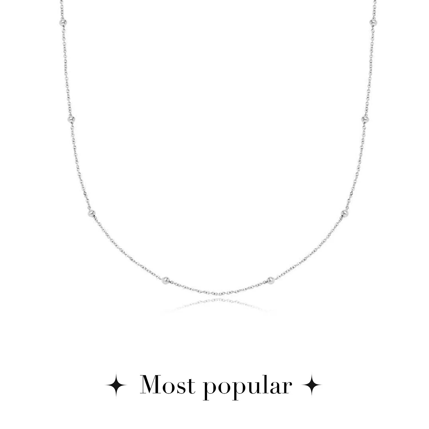 Fingerprint Moon & Star Tag Necklace (Silver) - Image 14