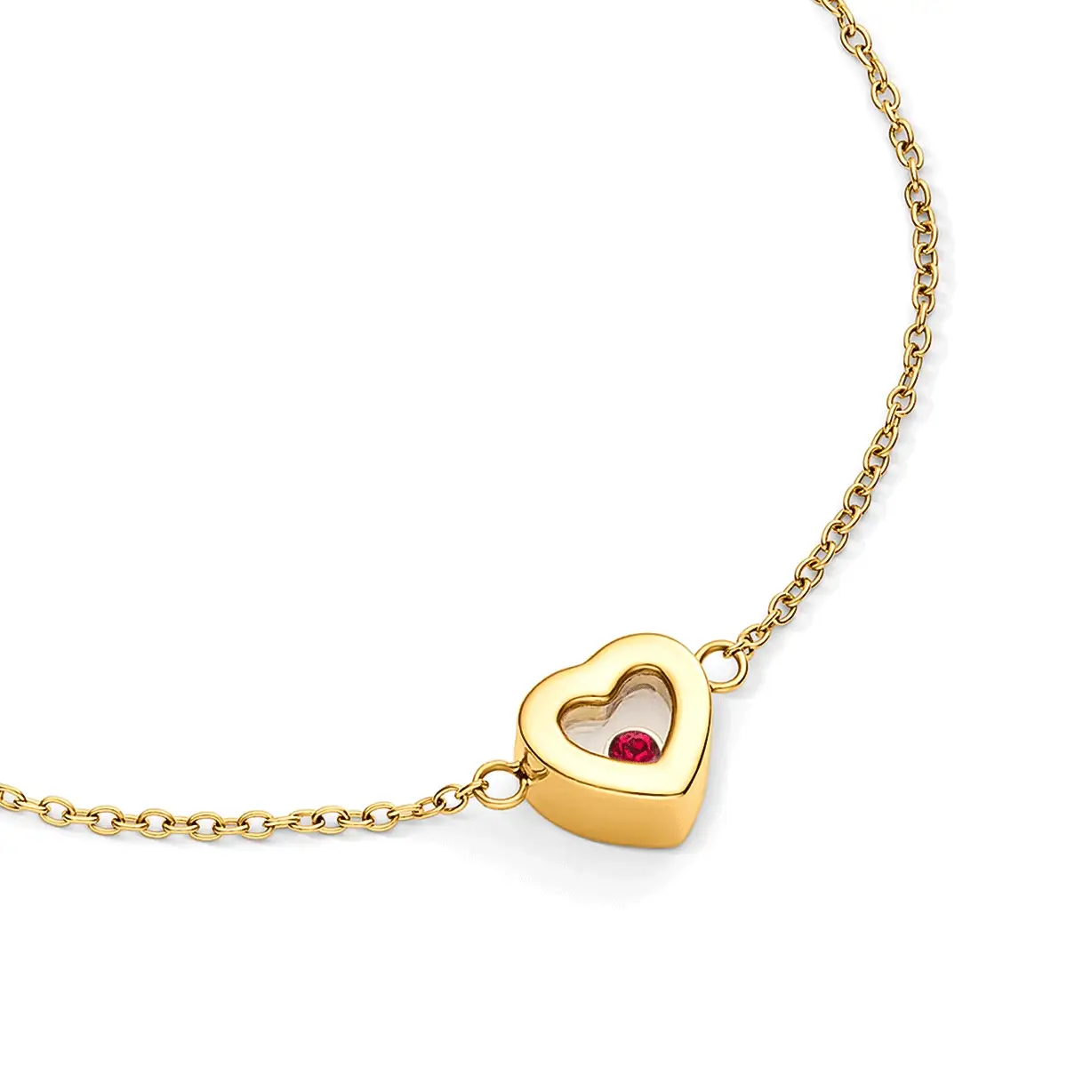Floating Birthstone Charm Locket (Silver) - Image 2