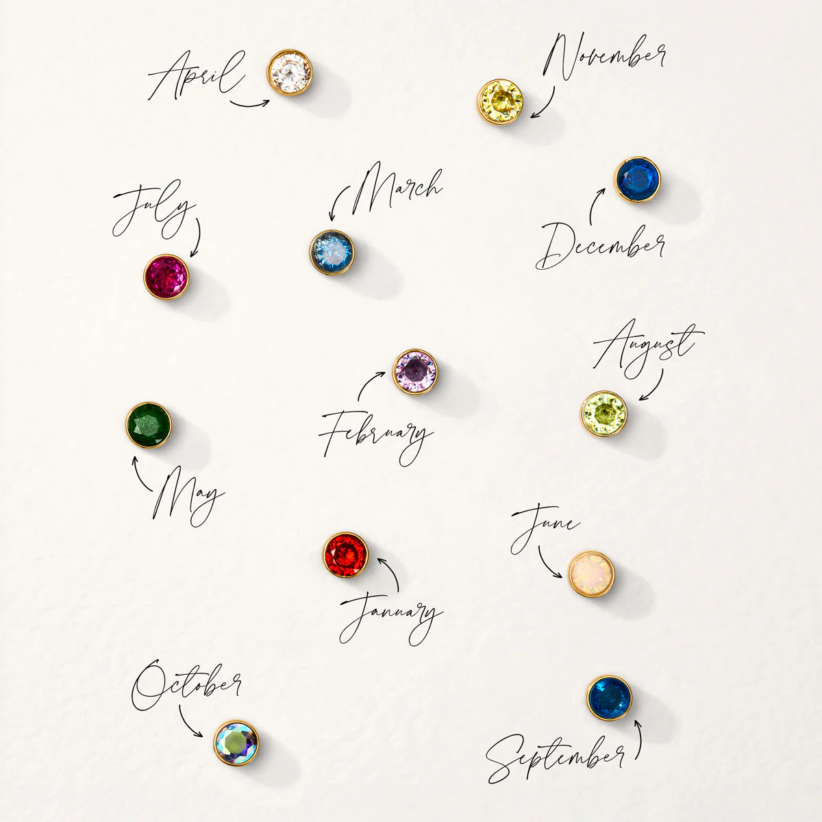 Floating Birthstone Charm Locket (Silver) - Image 7