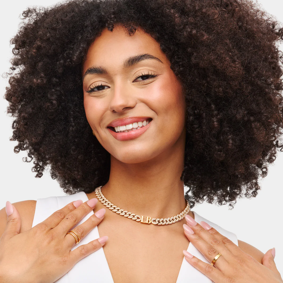 Gala Pavé Initial Choker (Gold) - Image 6