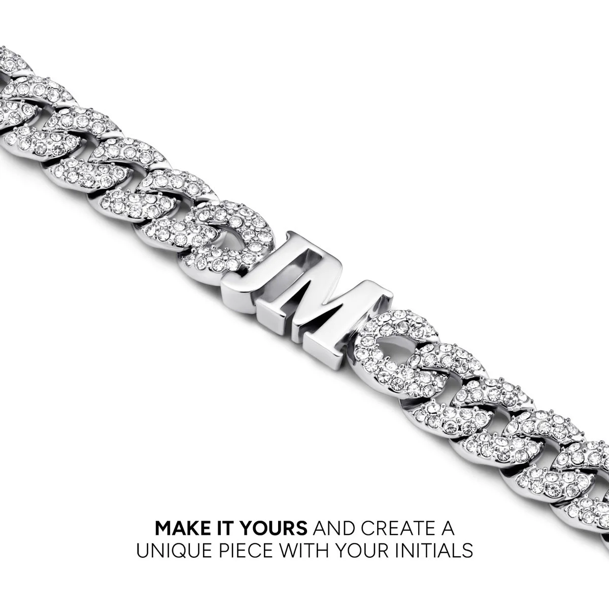 Gala Pavé Initial Choker (Silver) - Image 4