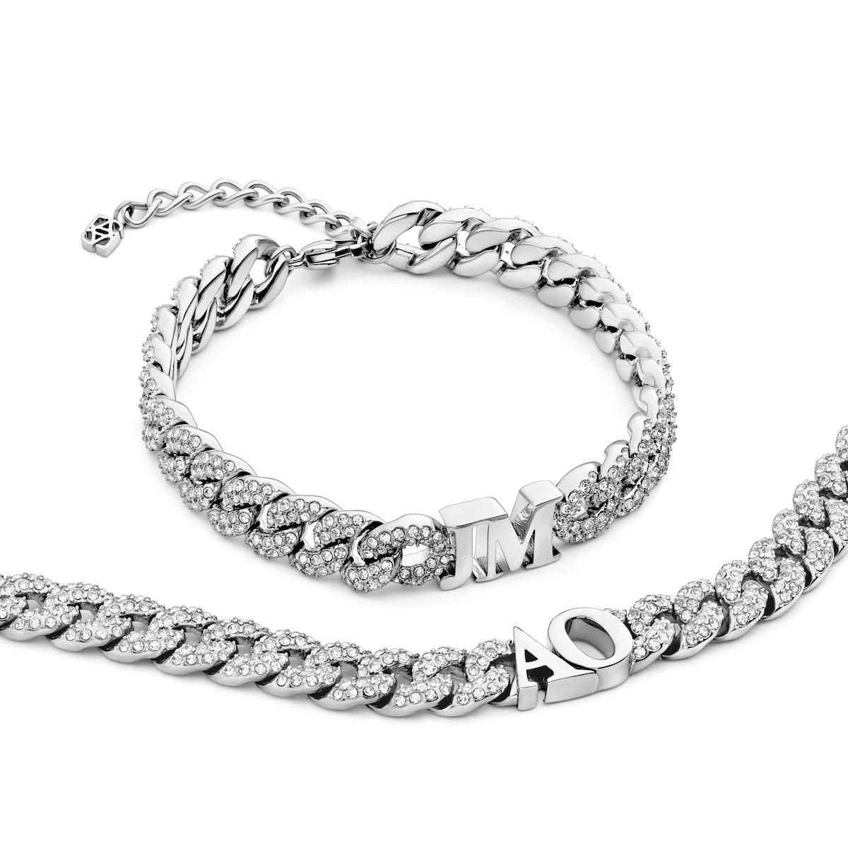 Gala Pavé Initial Choker (Silver) - Image 5