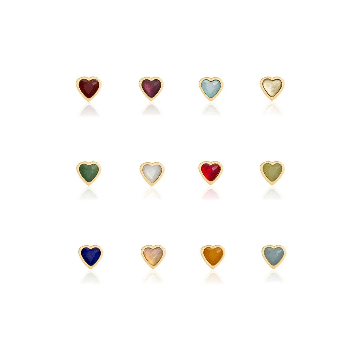 Made Mine Charms - Heart Birthstone Charms (Gold) - Image 2