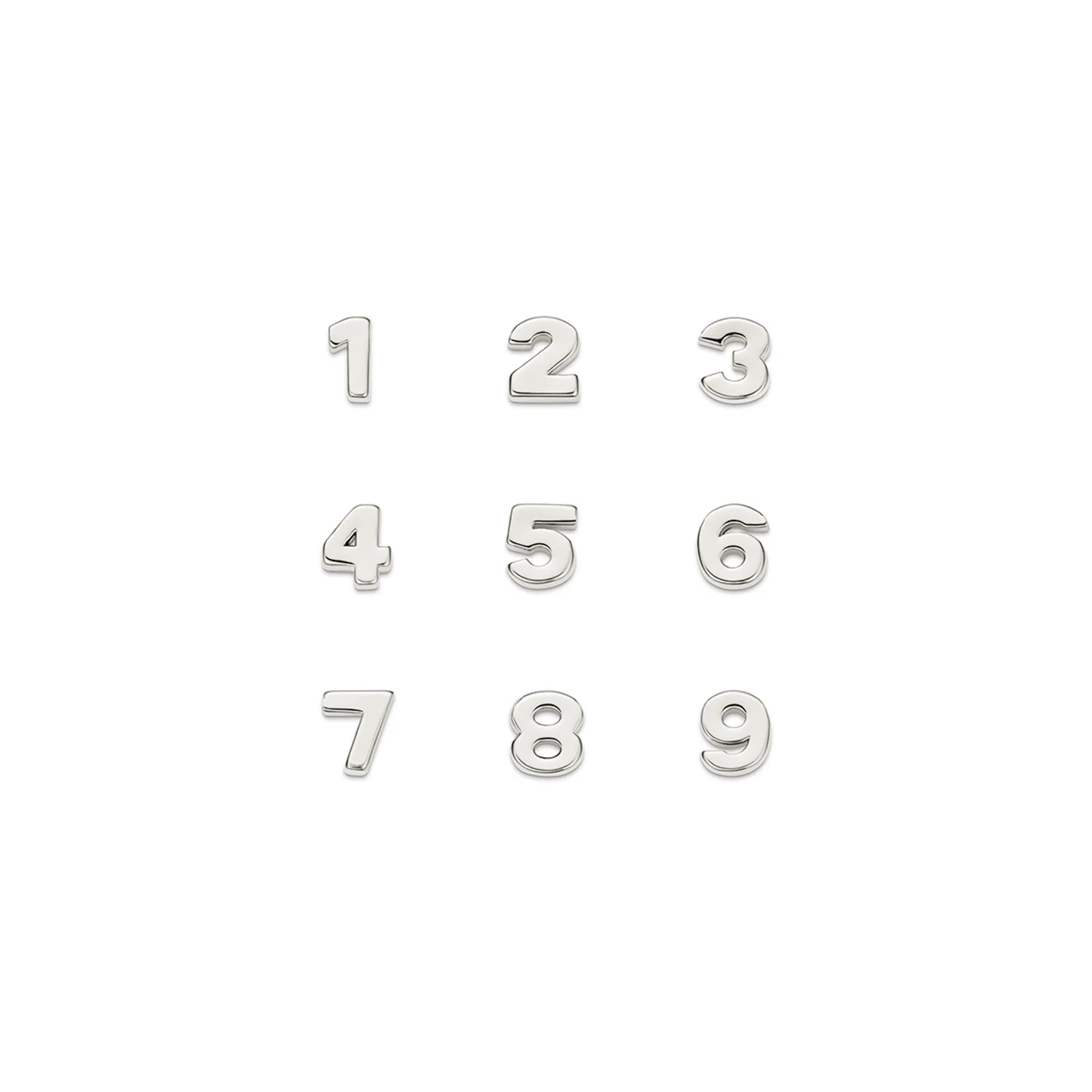 Made Mine Charms - Number Charms (Silver)