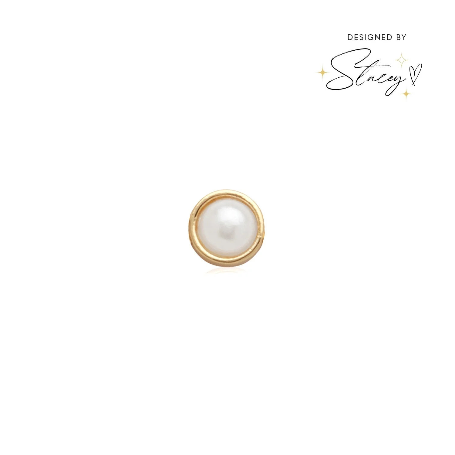 Made Mine Charms - Pearl Charm (Gold) - Image 2