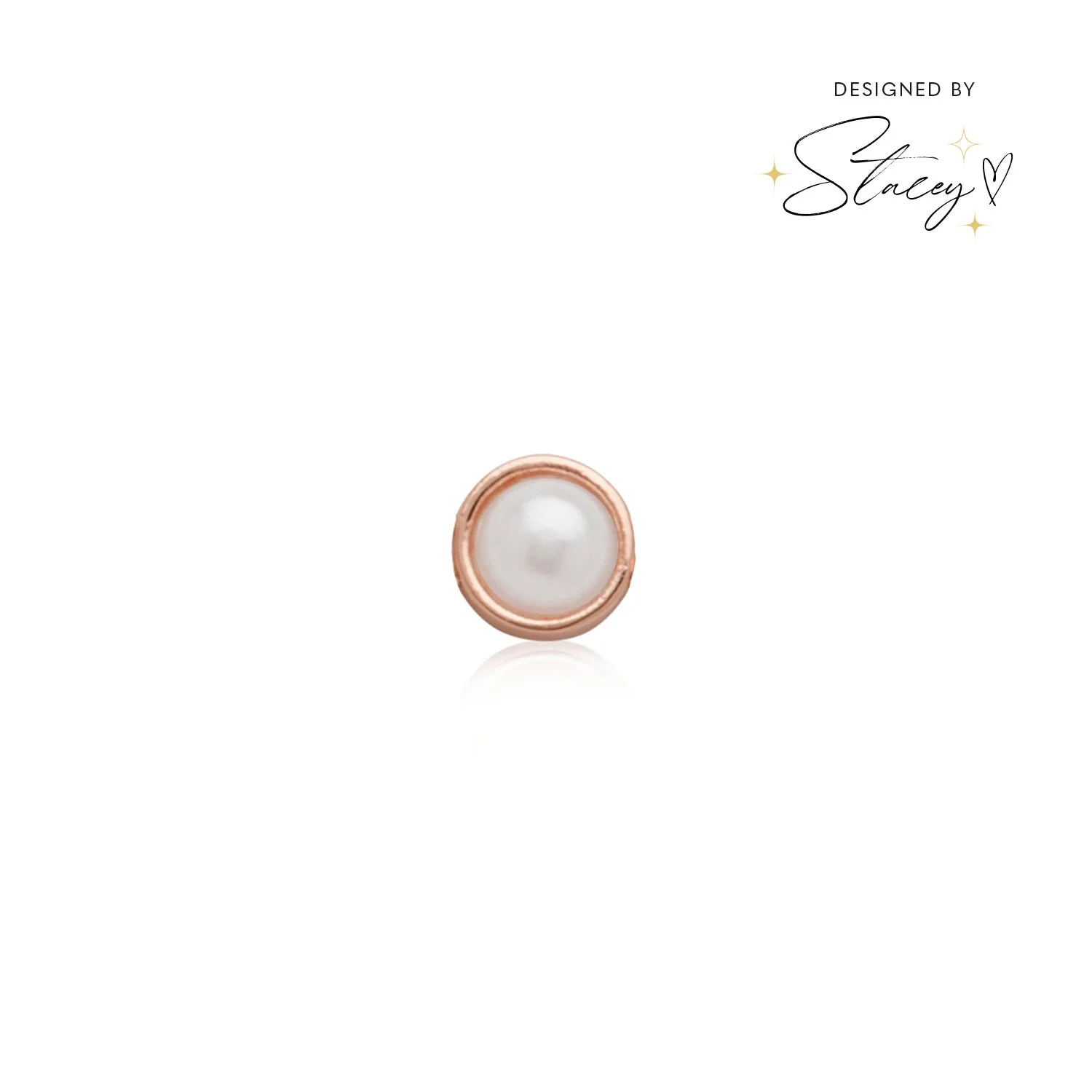 Made Mine Charms - Pearl Charm (Rose Gold) - Image 2