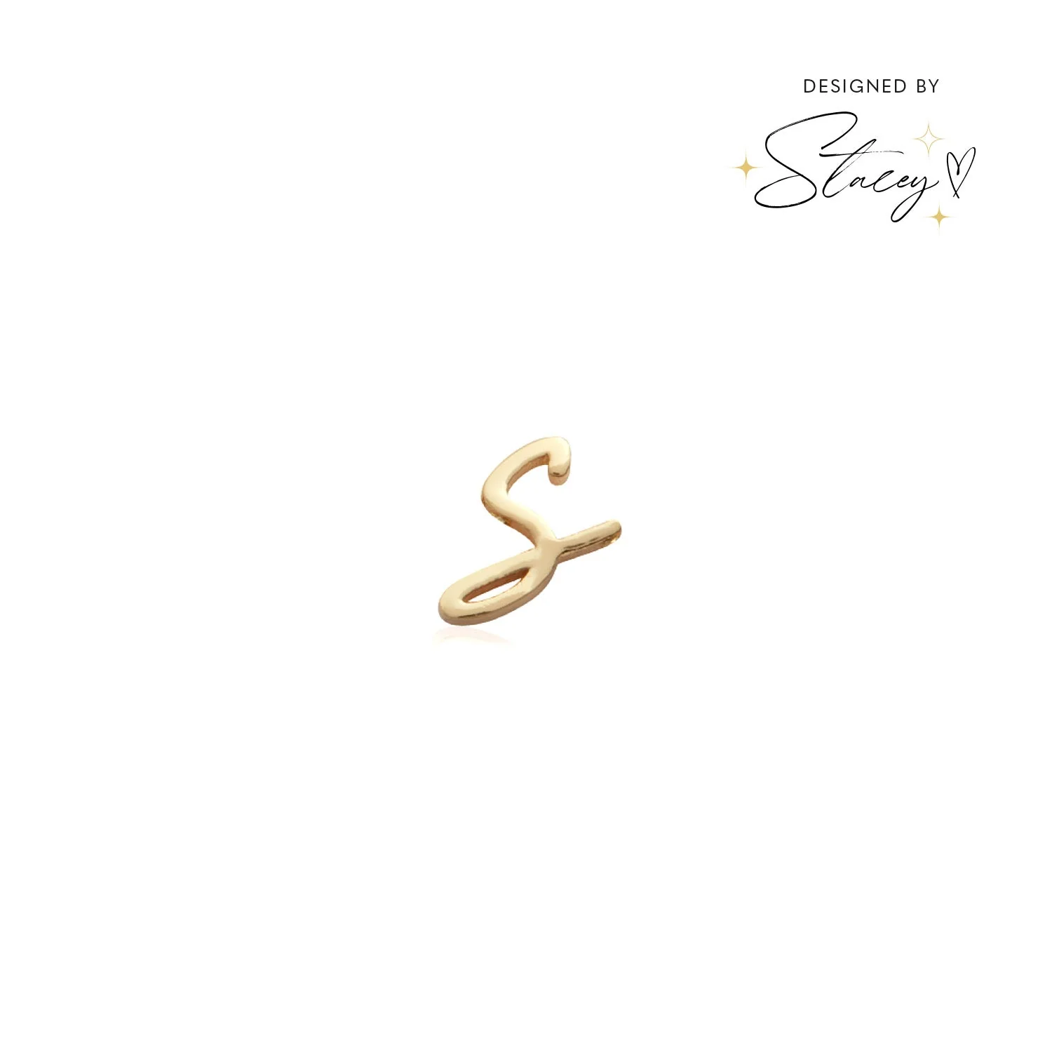 Made Mine Charms - Script Initial Charms (Gold) - Image 2