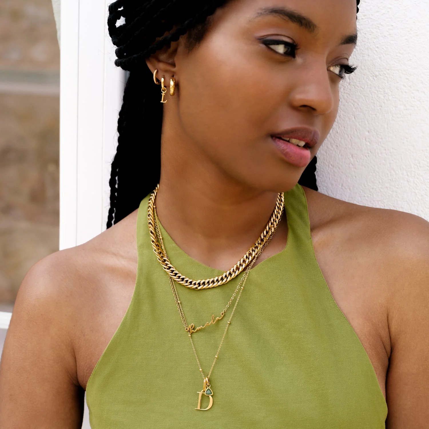 Initial Necklace (Gold) - Image 12