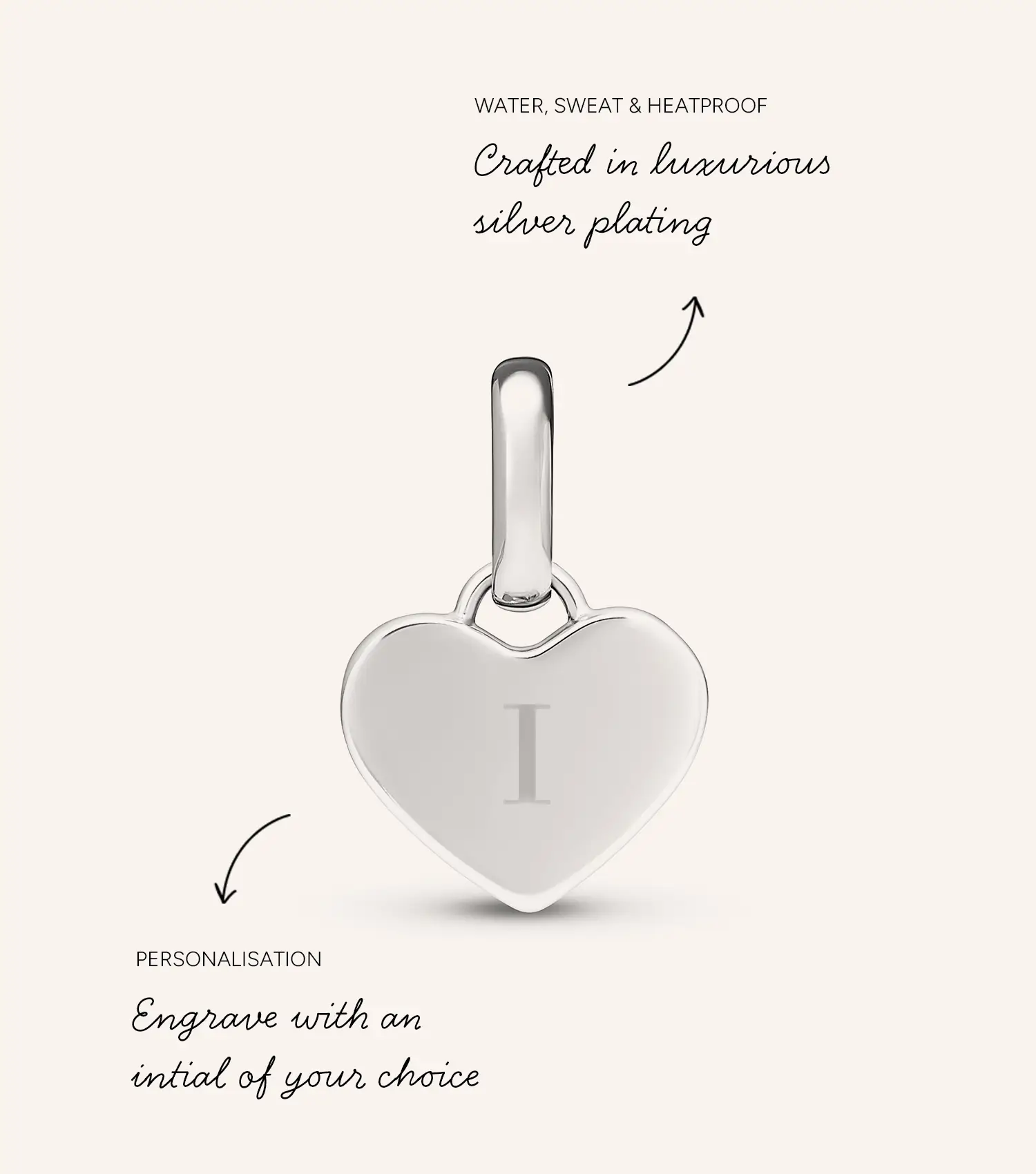 Green Quartz Heart Pendant (Silver) - Image 4