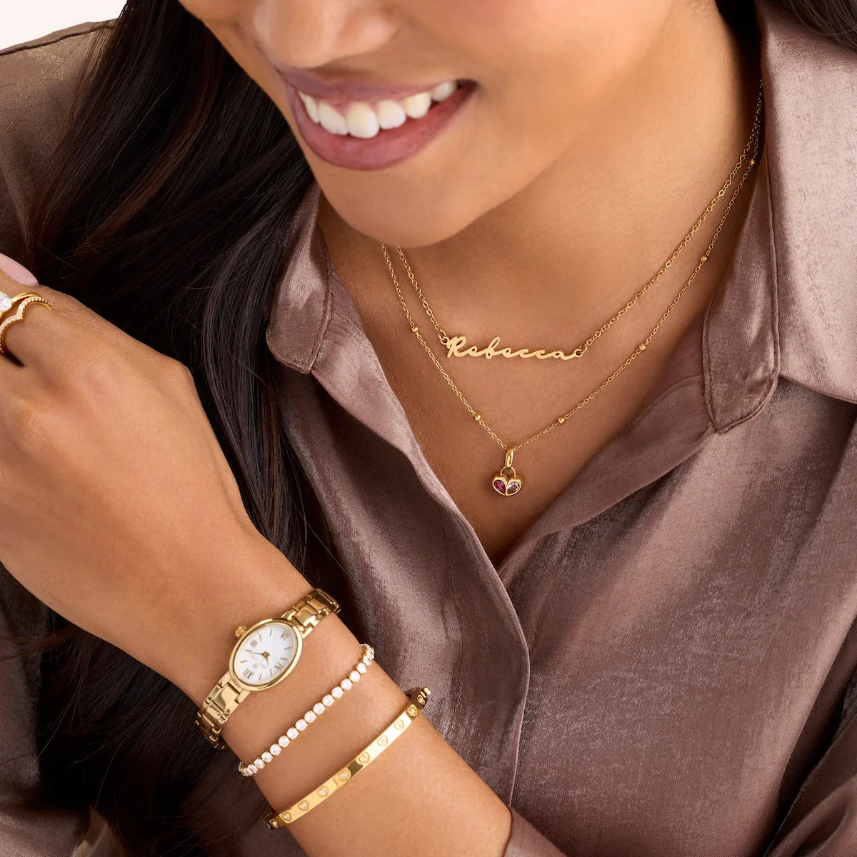 Harmony Heart Necklace (Gold) - Image 4