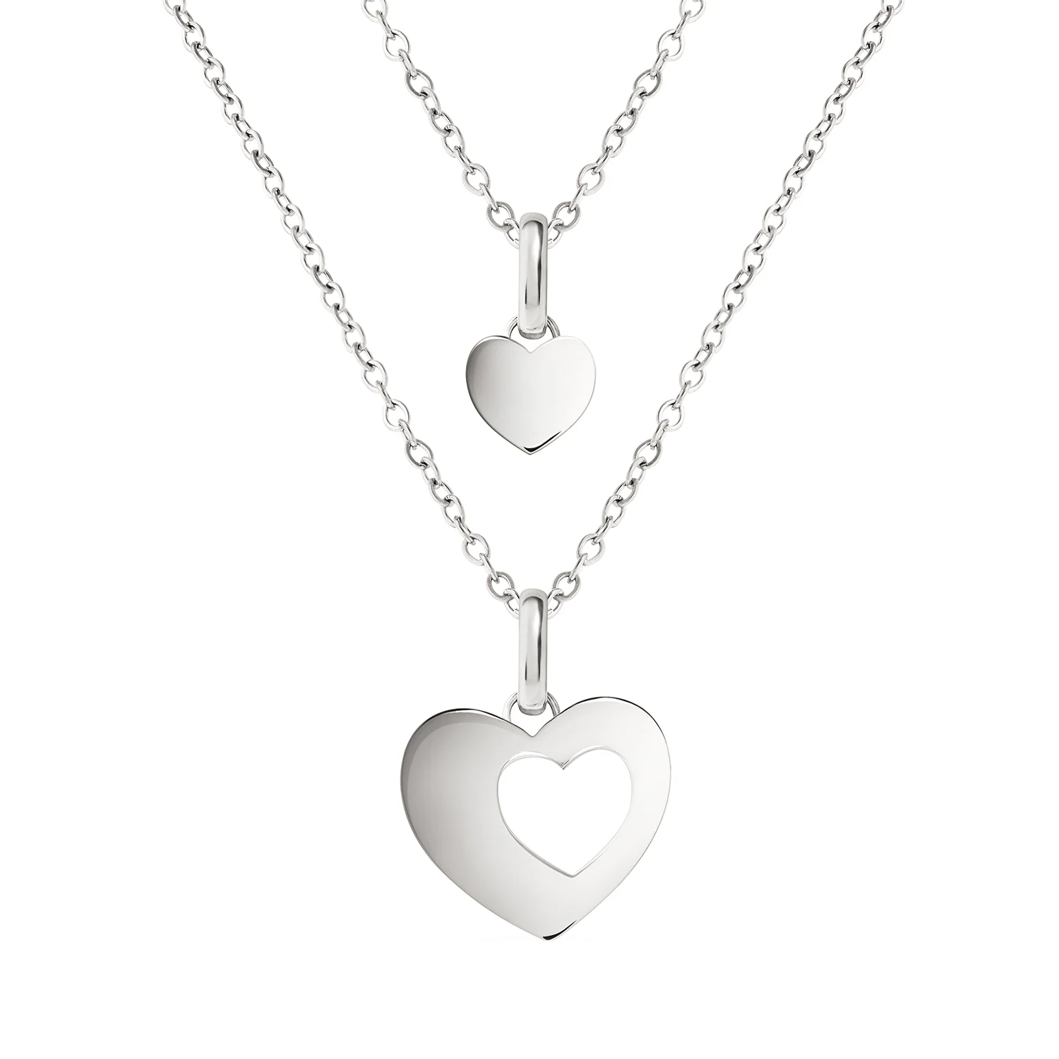 Heart 'Mini & Me' Pendant (Silver) - CS Replacement - Image 3