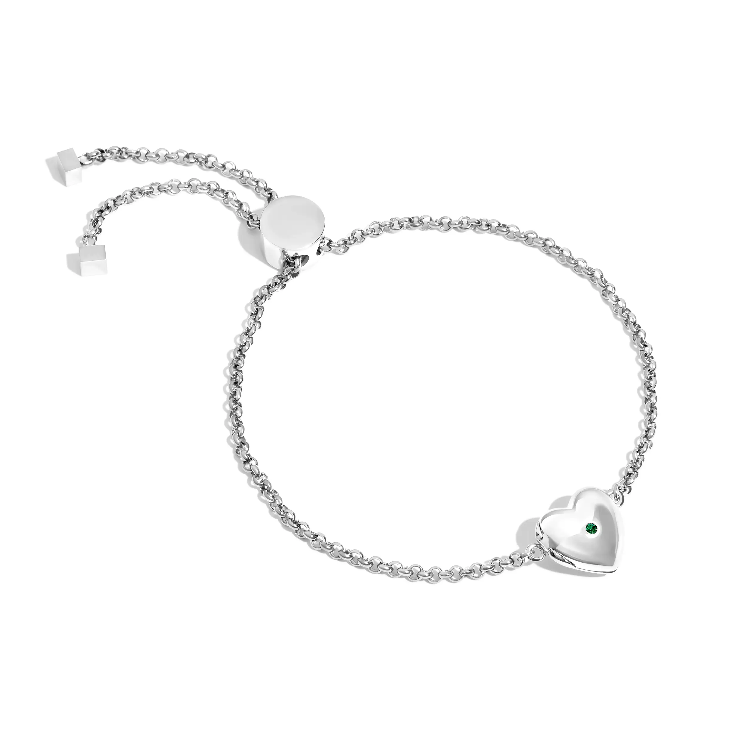 Heart Photo Locket Bracelet (Silver) - Image 8