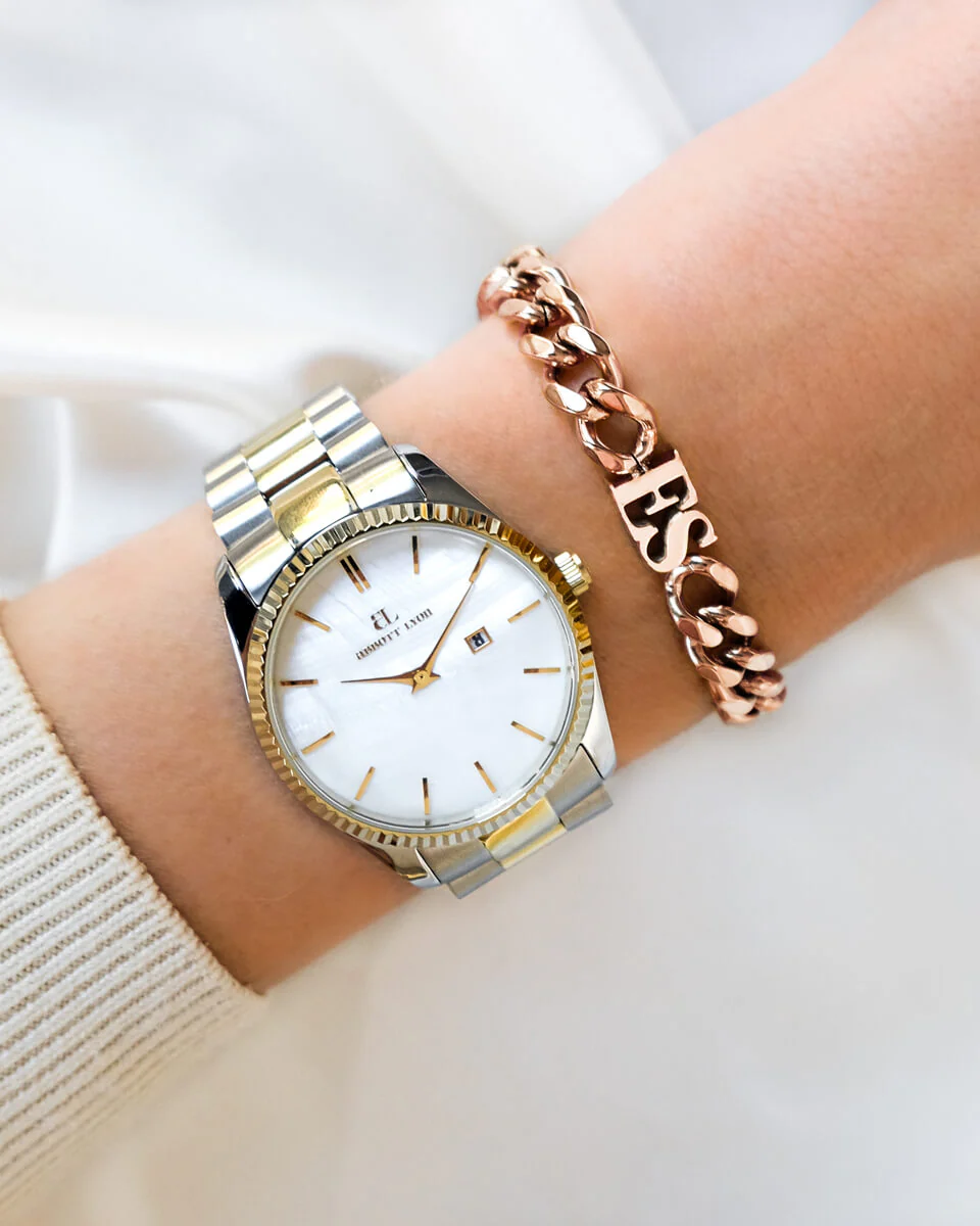 Initial Curb Bracelet (Rose Gold) - Image 2