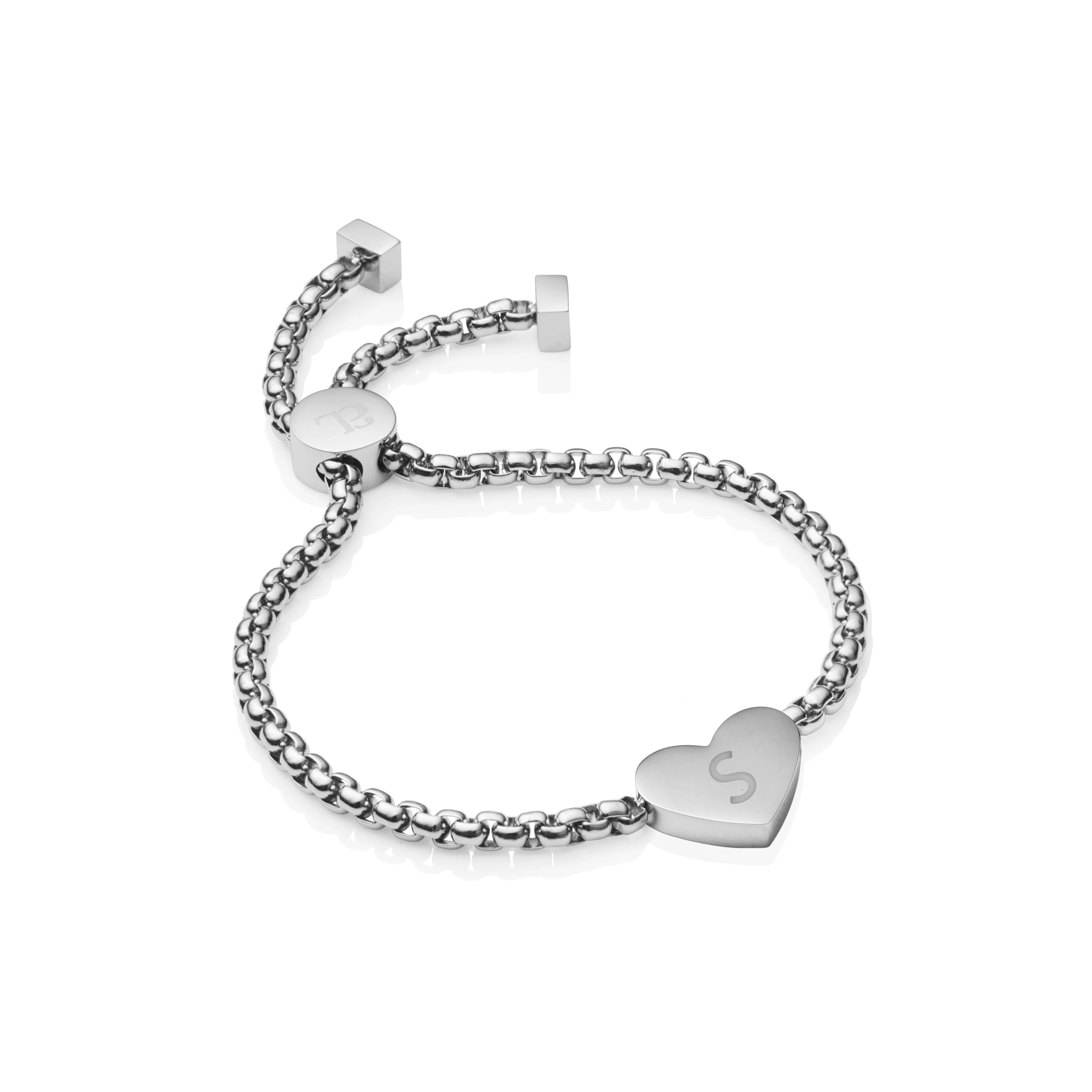 Initial Heart Bracelet (Silver) - Image 7