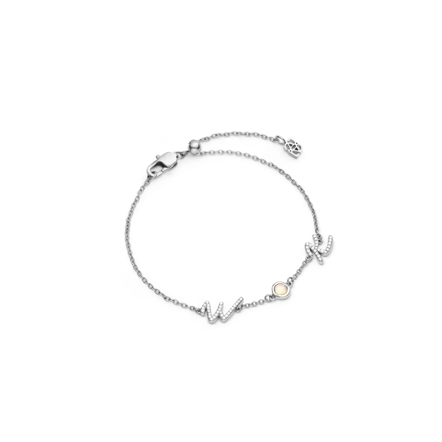 Made Mine Initials & Birthstone Bracelet (Silver) - Image 22