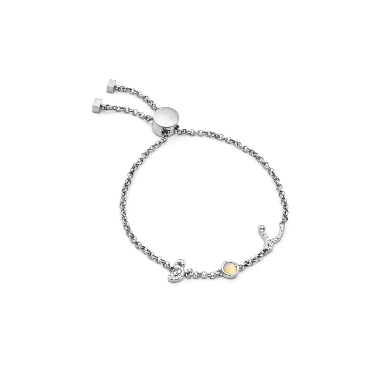 Made Mine Initials & Birthstone Bracelet (Silver) - Image 26
