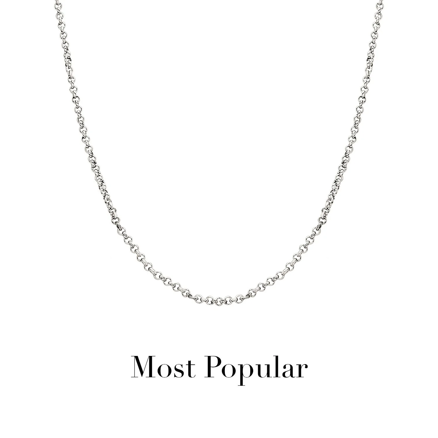 Layering Box Chain Necklace (Silver) - Image 3