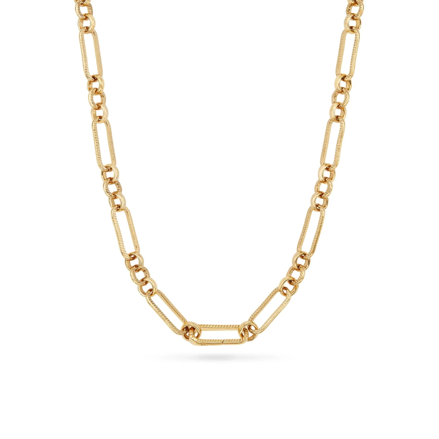 Layering Figaro Chain Necklace (Gold)