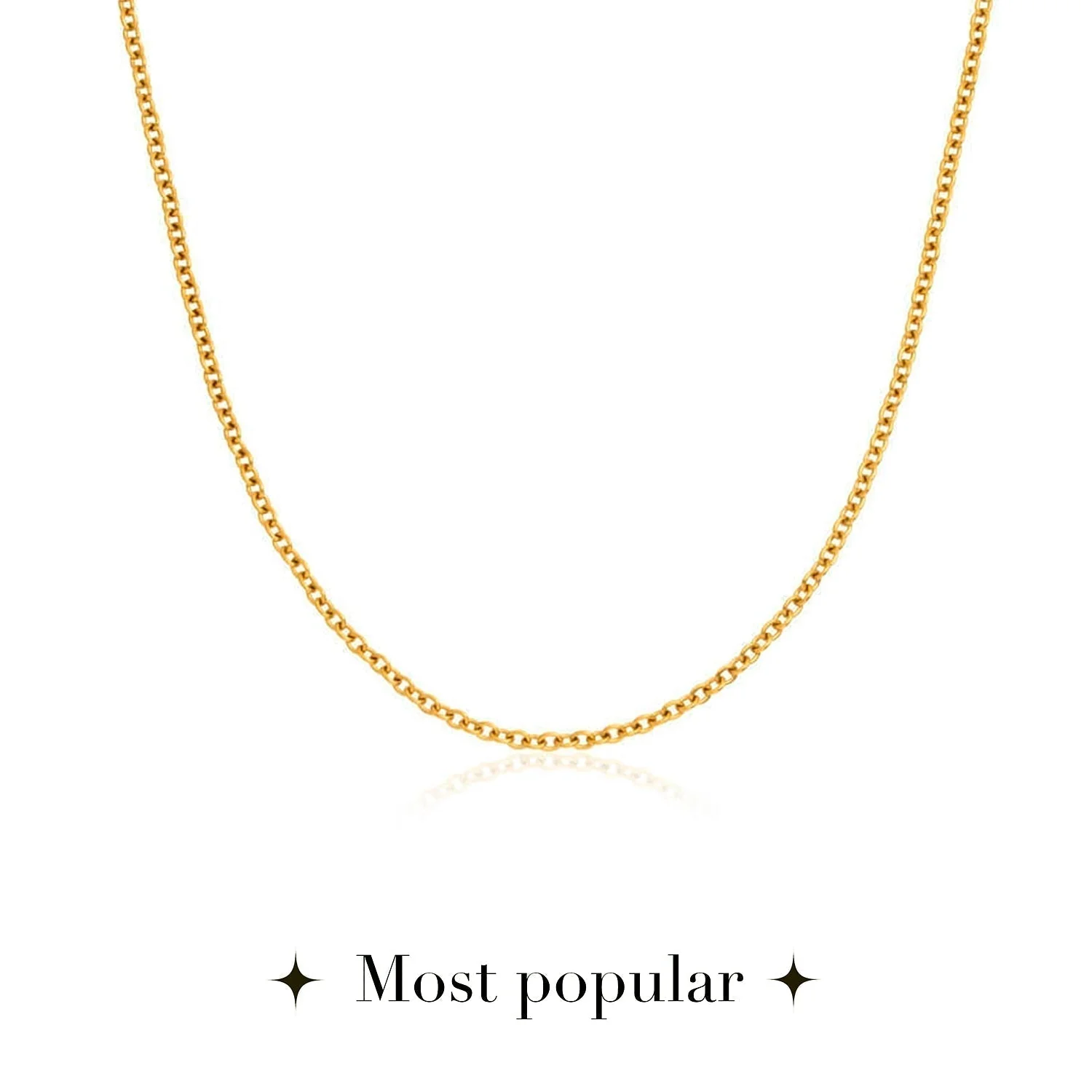Layering Fine Chain Necklace (Gold) - Image 4